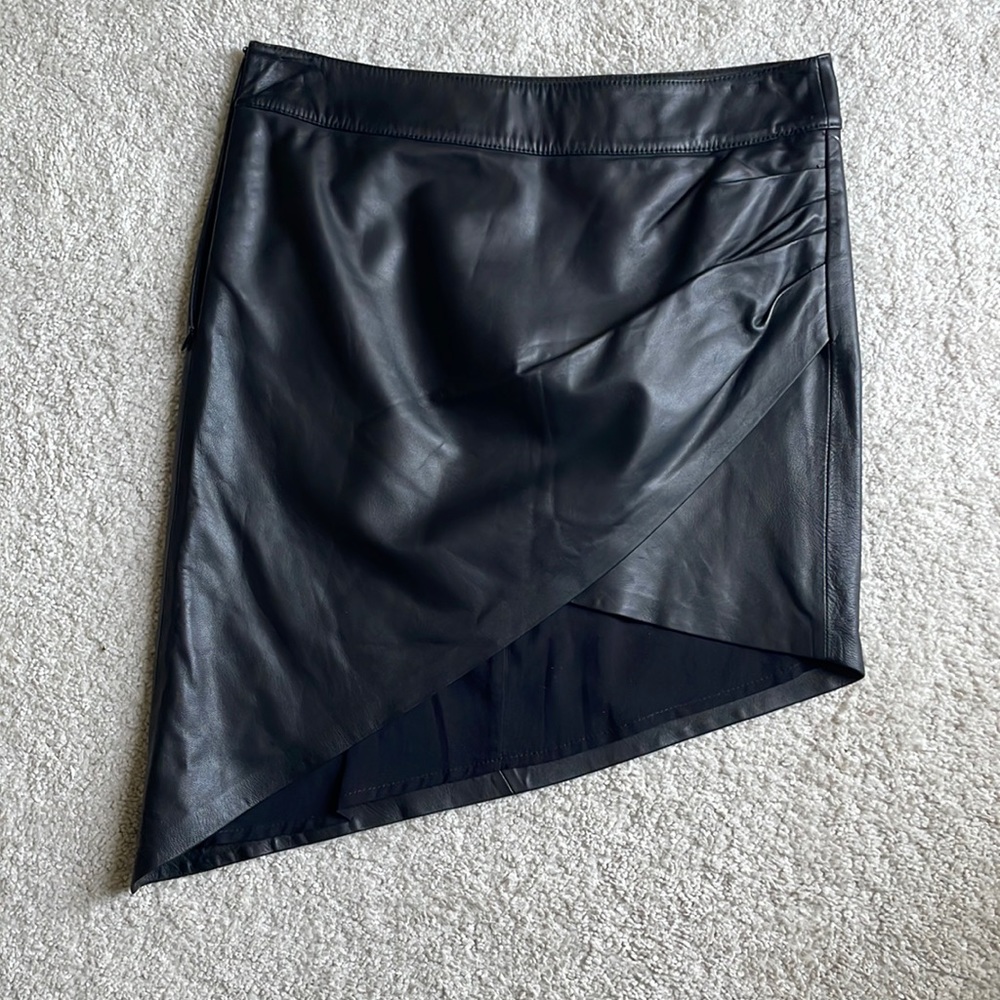 Paige asymmetrical leather skirt size S